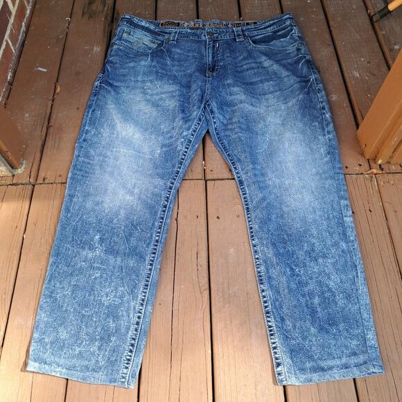 Rock Revival Jeans Ajay Alt Straight Men Blue Size 44x32